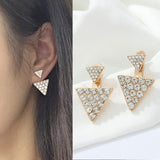 2019 New Crystal Flower Drop Earrings for Women Fashion Jewelry Gold Silver Rhinestones Earrings Gift for Party Best Friend