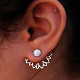 2019 New Crystal Flower Drop Earrings for Women Fashion Jewelry Gold Silver Rhinestones Earrings Gift for Party Best Friend